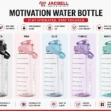 Large Capacity Sports Water Bottle, Pc Plastic Cup with Straw, Trendy Fitness Water Jug, Portable Gallon-Sized Bottle