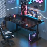 Electric Carbon-Fiber Texture Phantom Black Desk