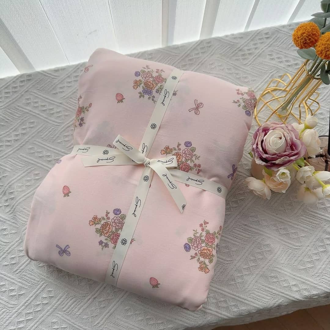 Patterned 100% cotton bedsheets and duvet set - Image 6